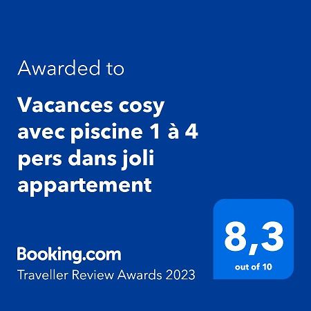 Vacances cosy avec piscine 1 à 4 pers dans joli appartement Sérignan Extérieur photo